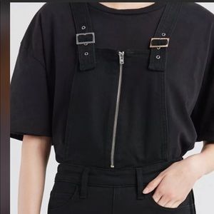 Levis Skinny Zip Black Overalls Sz: 31